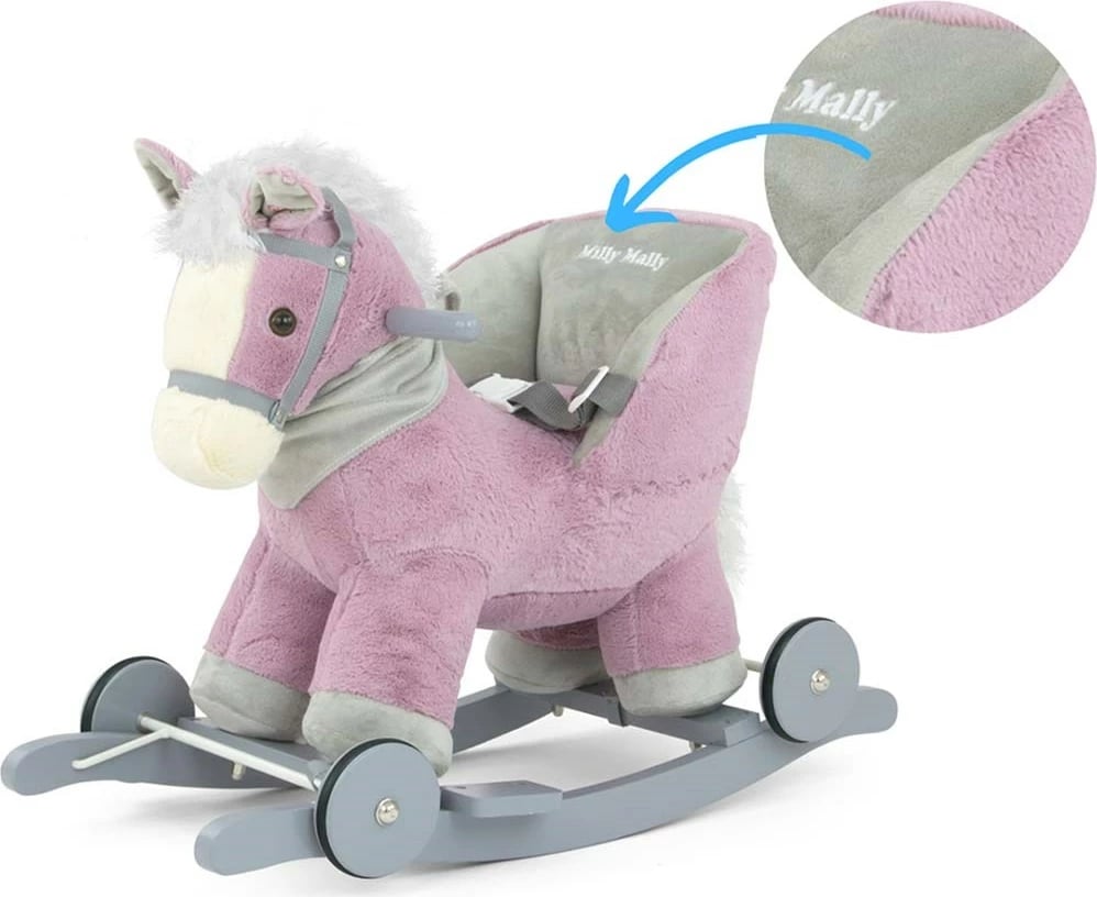 Kali lëkundës me melodi dhe rrota, Milly Mally Polly, për 12–36 muaj, deri 30 kg, lejla