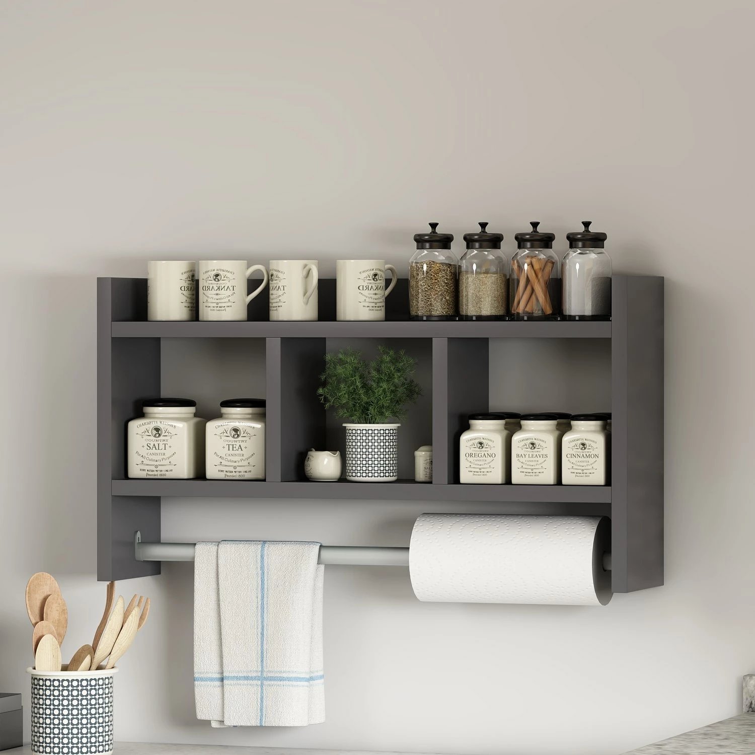 Raft muri Hanah Home Asya, ngjyrë antracit