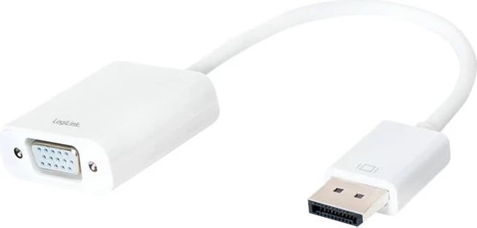 Adaptori Logilink, DisplayPort në VGA, i bardhë