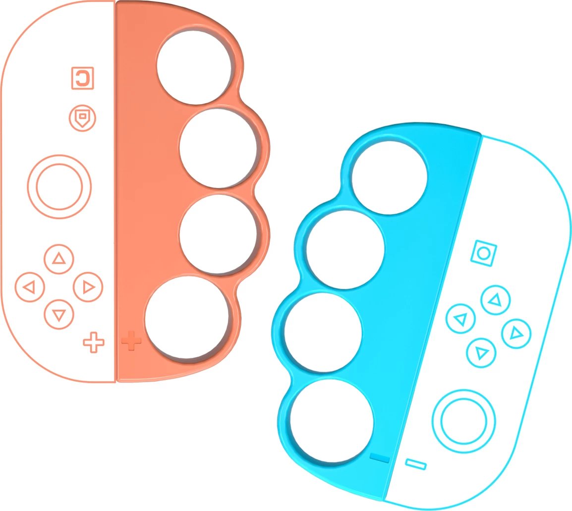 Set aksesorësh lojërash 23-në-1 për Nintendo Switch 2, Hurtel Family Accessory Pack 2, plastikë, portokalli e kaltër, set 23 pjesë