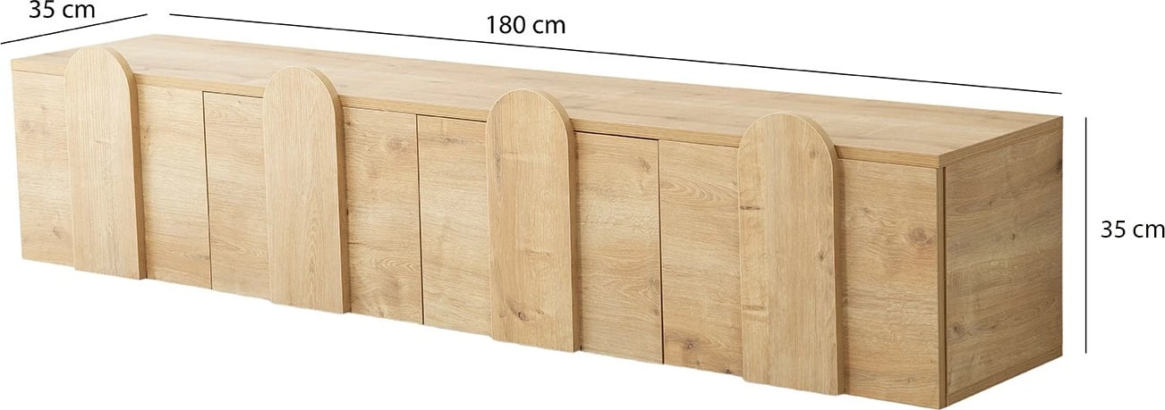 Komodë TV Hanah Home, New Line, ngjyrë lisi, 180x45x35cm