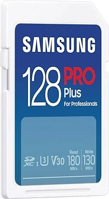 Kartelë memorie Samsung PRO Plus 128GB SDXC, UHS-I, 180MB/s, e bardhë