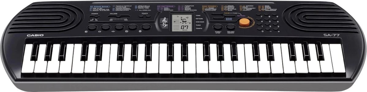 Tastierë MIDI Casio SA-77, 44 çelësa, e Zezë