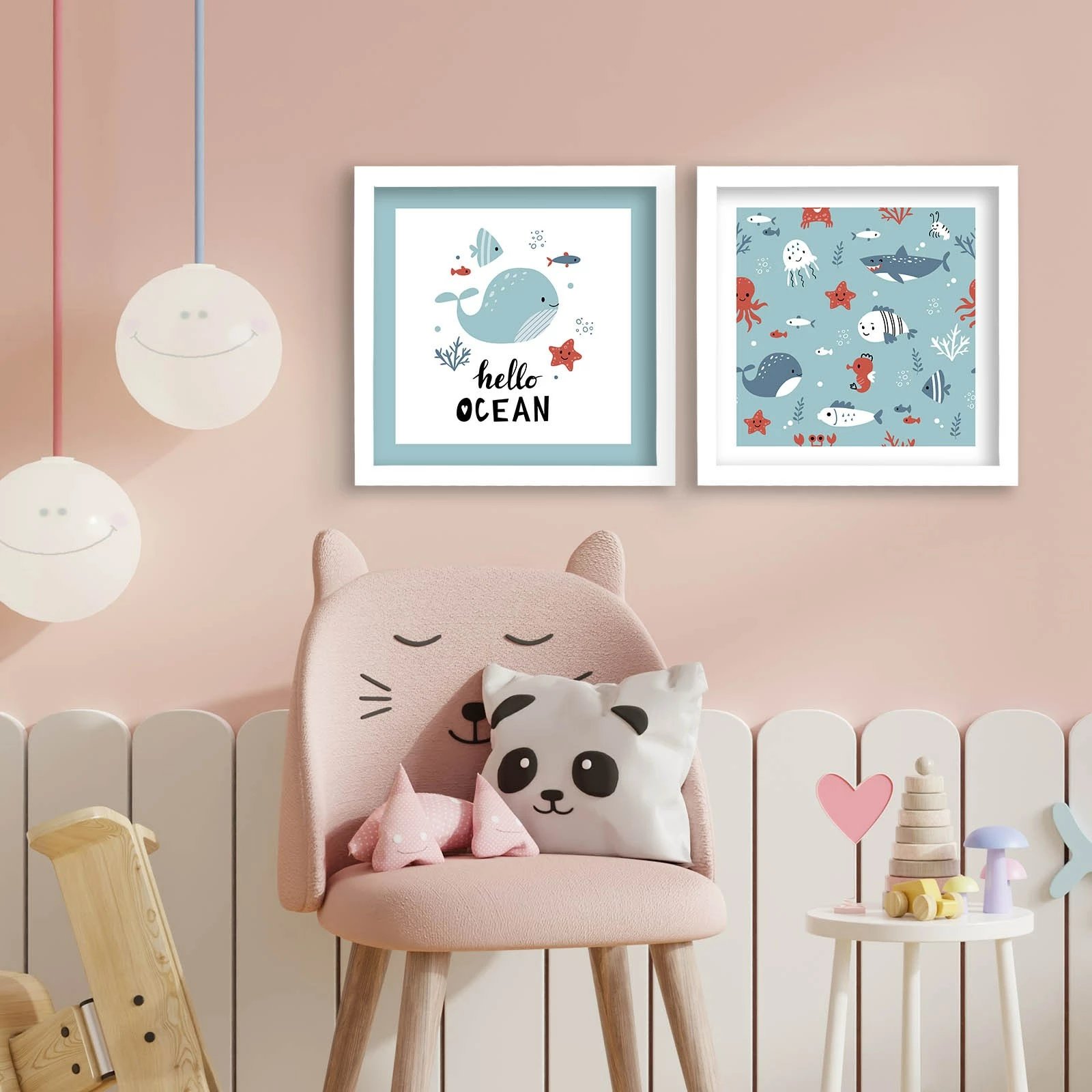 Pikturë dekorative me kornizë MDF (2 copë), Wallity, 2P3333BCT-018