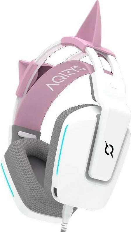 Kufje gaming Aqirys Alya 7.1 VS, me mikrofon, të bardha