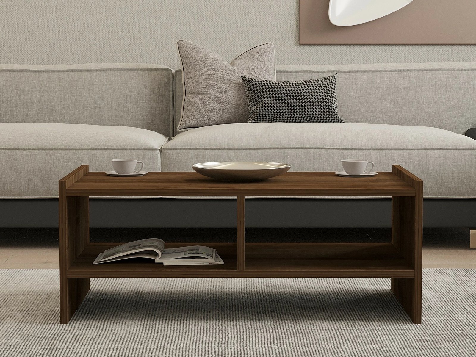 Tavolinë kafeje Hanah Home, Pera, ngjyrë arre