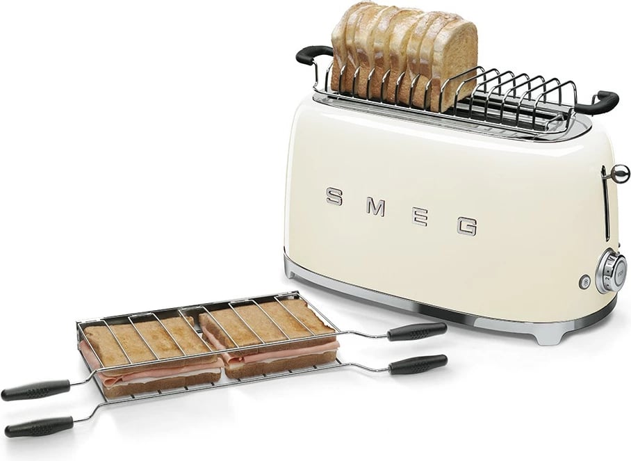 Tostier Smeg TSF02CREU, 4 feta, 1500W, krem