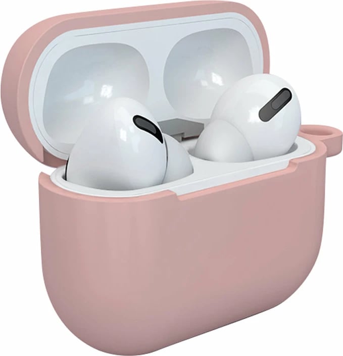 Mbështjellës Hurtel për AirPods 3 me karabiner, silikon, rozë