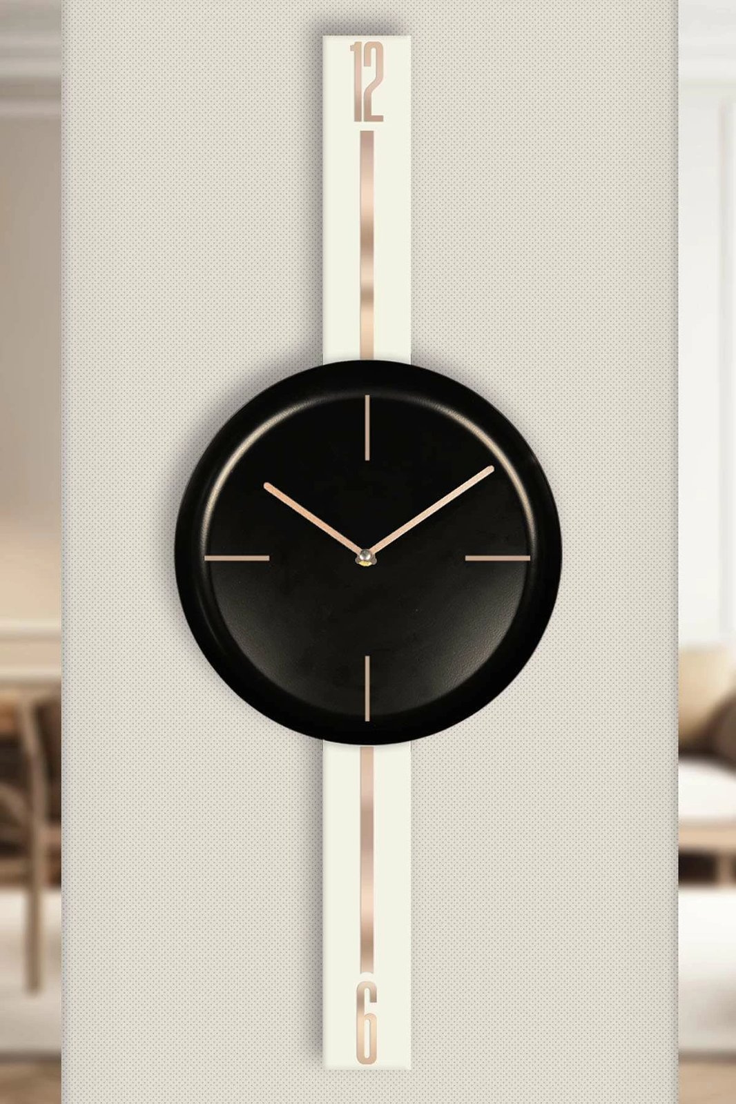 Orë muri dekorative, Wallity, Vlnt103Krsyh, krem e zezë, 30x80cm