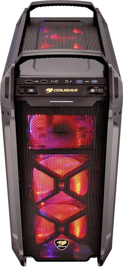 Kasë Cougar Panzer Max midi tower, e zezë