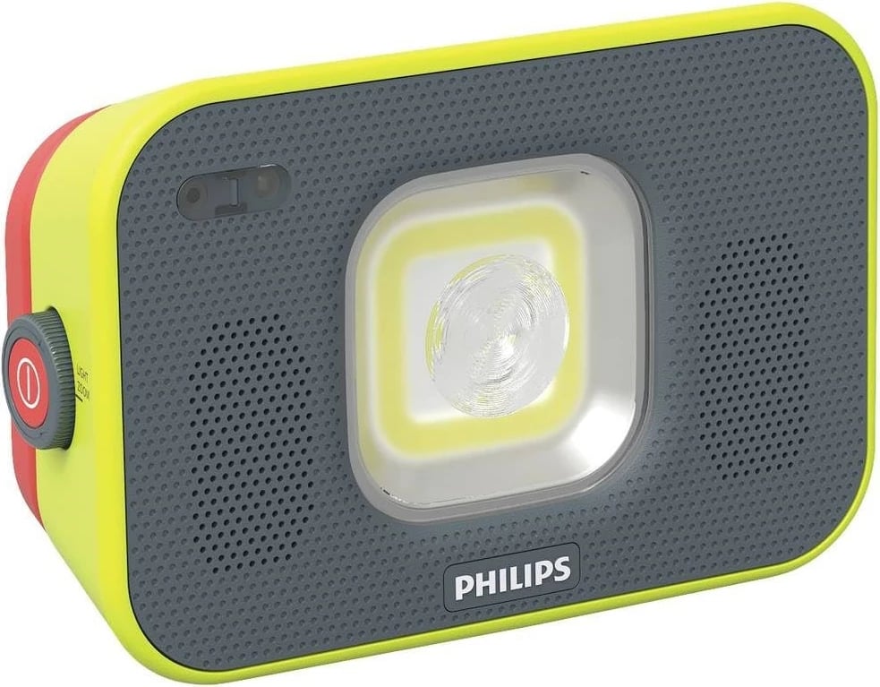 Dritë pune Philips Led Work Light XPE 6000 FLO AUDIO, portative, me altoparlant, e verdhë/gri