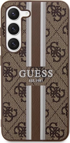 Mbështjellës Guess 4G Printed Stripe për Samsung Galaxy S23 S911, Kafe Mbështjellës Guess 4G Printed Stripe për Samsung Galaxy S23 S911, Kafe