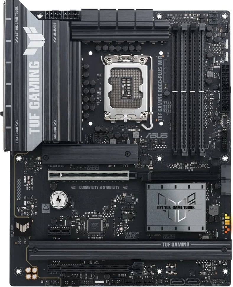 Pllakë amë ASUS TUF GAMING B860-PLUS WIFI, ATX, 256 GB, 7.1 kanale audio
