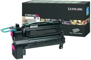 Toner Lexmark C792X1MG kapacitet shumë i lartë 9750–23700 faqe magenta