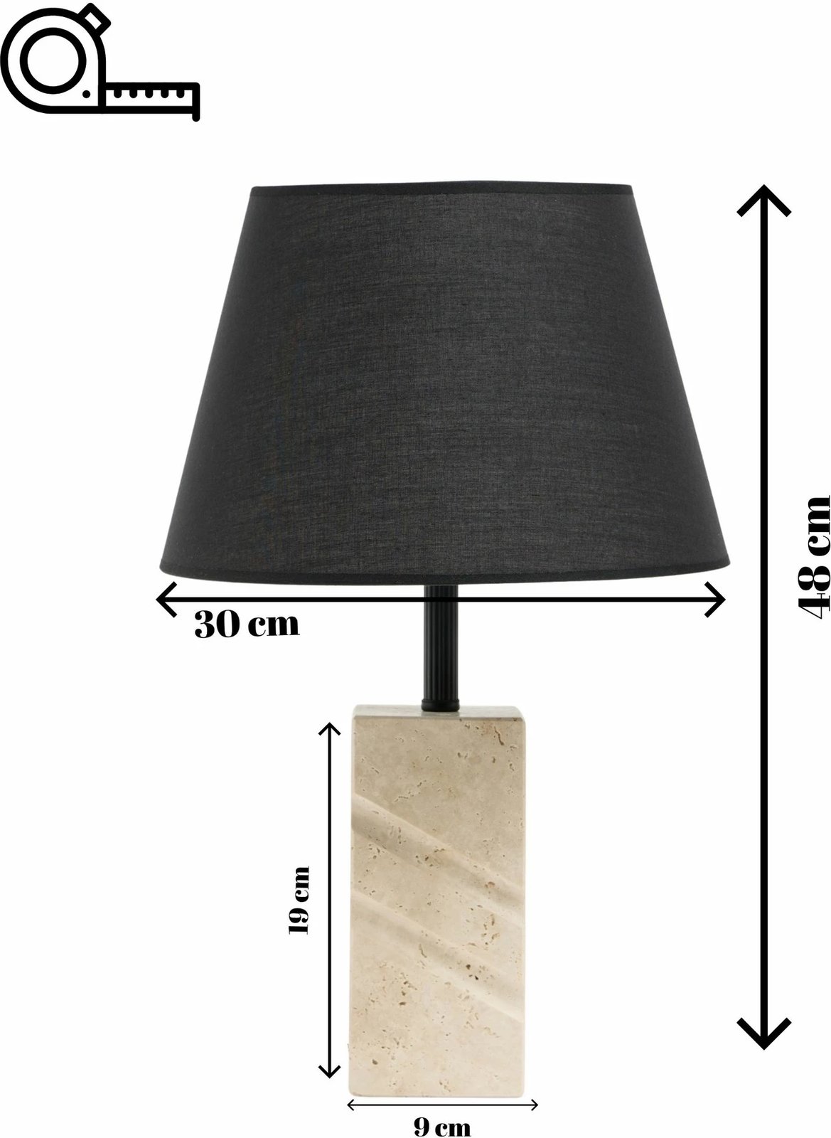 Llambë tavoline Opviq, Valen, e zezë