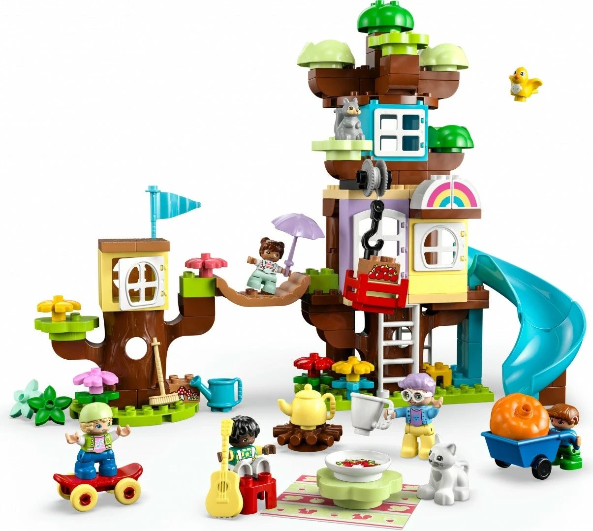 Set lodrash LEGO DUPLO Tree House 3 in 1, 126 pjesë, për fëmijë, shumëngjyrëshe