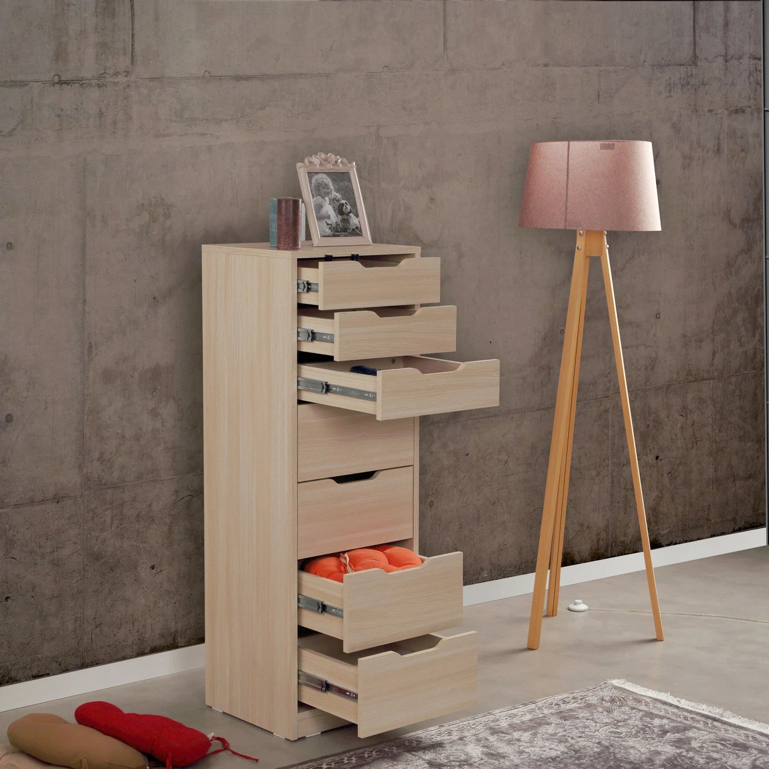 Komodë Hanah Home, Flow, ngjyrë lisi