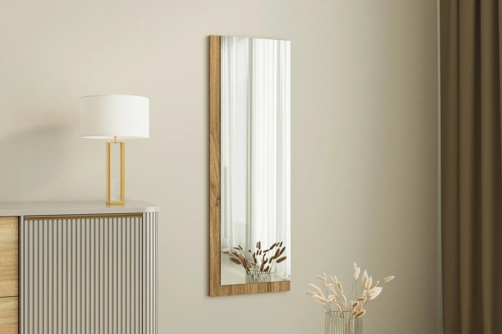 Pasqyrë Hanah Home, Lariya, e bardhë dhe arre