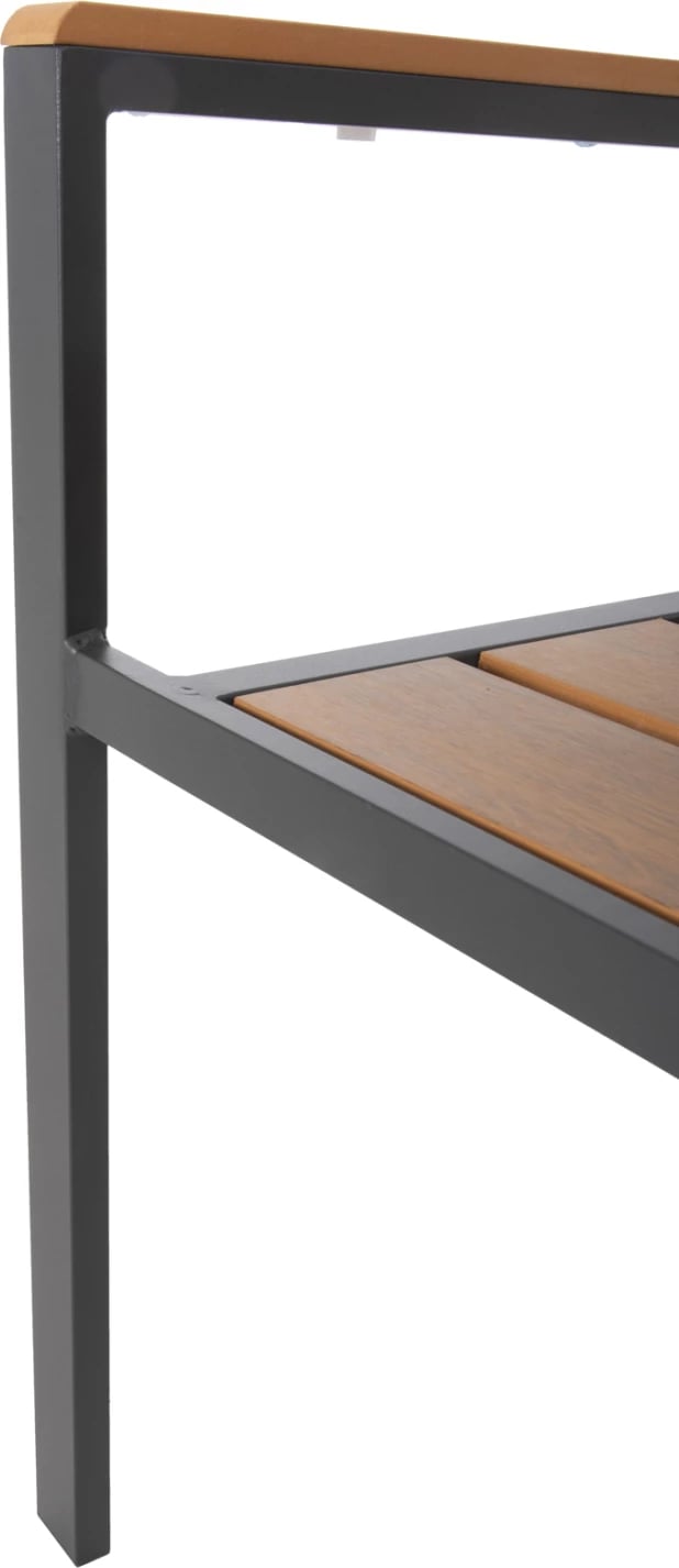 Karrige alumini SAGA FH5981.03, ngjyrë anthracite-polywood natyrale, 55x55x86H cm