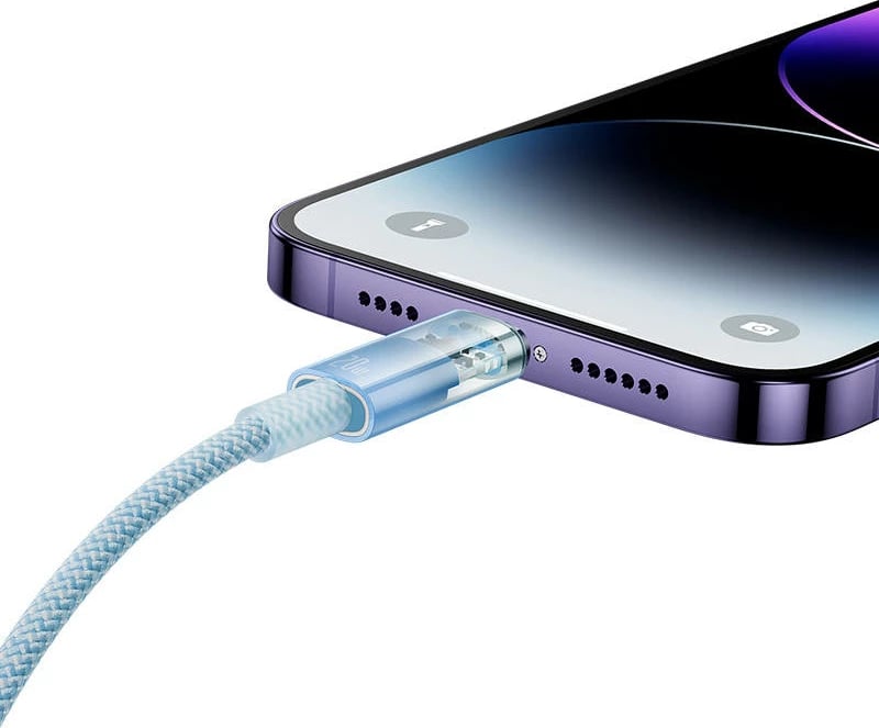 Kabllo karikimi i shpejtë Baseus Explorer Series, USB-C në Lightning, 1m, 20W, Blu