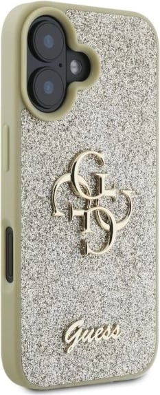 Mbështjellës Guess Fixed Glitter Big 4G për iPhone 16, Ari Mbështjellës Guess Fixed Glitter Big 4G për iPhone 16, Ari