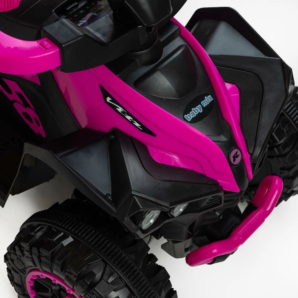 mjet shtytës fëmijësh, Baby Mix, Mega, me dorezë shtytëse, kapacitet 30 kg, buton me efekte zanore, blu