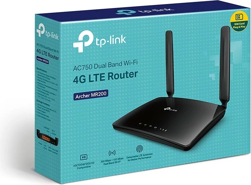 Router TP-Link Archer MR200, Wi-Fi 5, Dual-band, Ethernet LAN, 3G, i zi