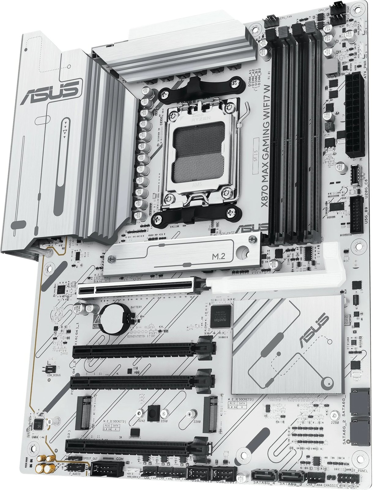 Pllakë amë ASUS X870 MAX GAMING WIFI7, Socket AM5, DDR5, ATX, WiFi 7, e bardhë