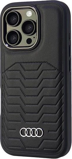 Mbështjellës Audi Synthetic Leather MagSafe për iPhone 16 Pro 6.3", i zi