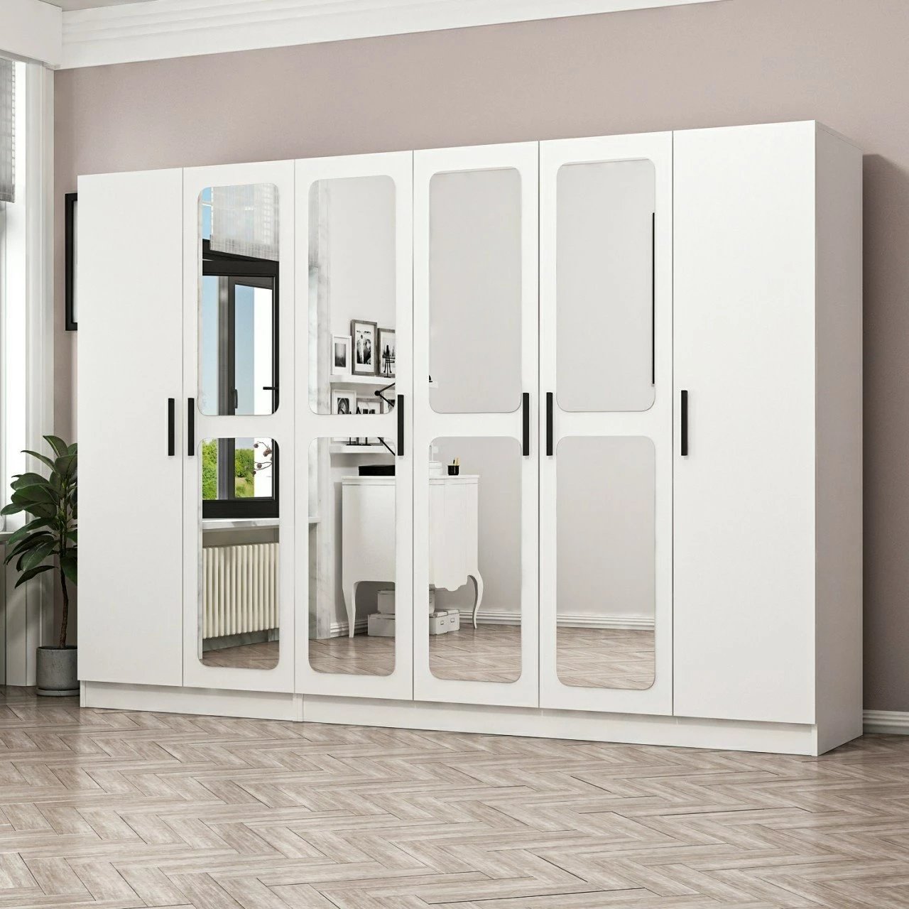 Dollap rrobash Skye Decor, i bardhë, 2440