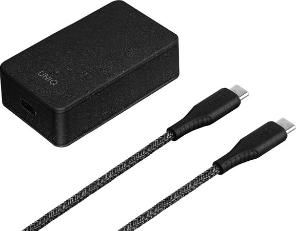Karikues muri UNIQ Versa Slim LITHOS Collective me USB-C PD 18W dhe kabllo USB-C/USB-C 1.2m, Zi