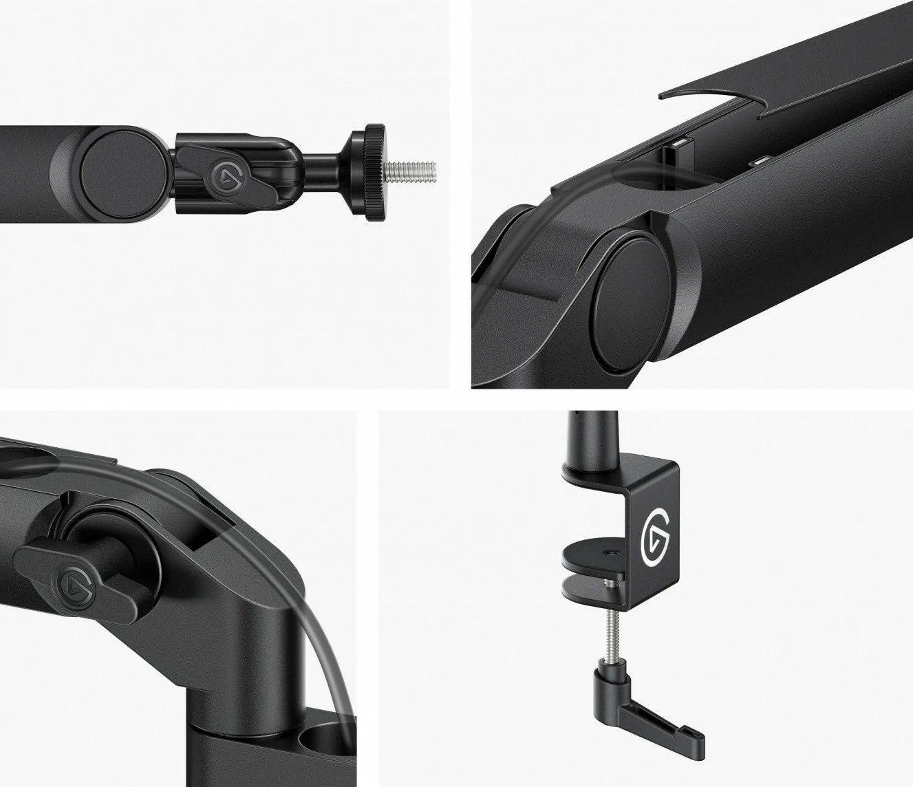 Krah mikrofonit ELGATO Wave Mic Arm Low Profile, për tavolinë, i zi
