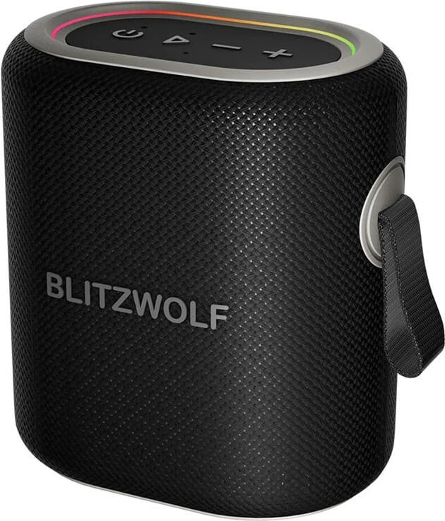 Altoparlant Bluetooth BlitzWolf BW-WA8 me ndriçim RGB, 10W, i zi
