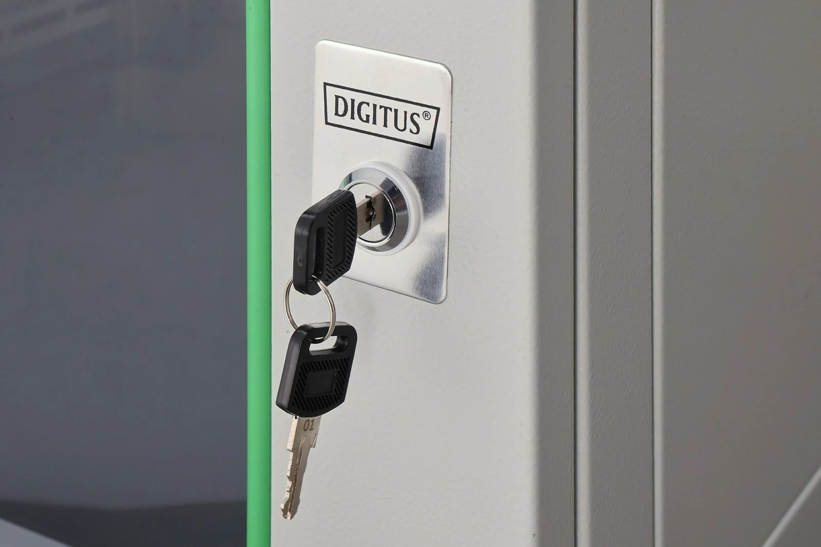 Kabinë rrjeti murale 19", Digitus DN-37102, 7U, 385x600x600 mm, derë xhami, 60 kg, gri, i pamontuar