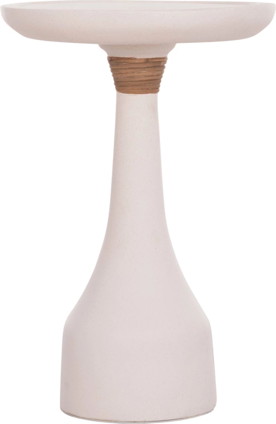 Tavolinë anësore e lartë TORG, rrethore, çimento fiber, e bardhë, FH18170.02, 41x62cm