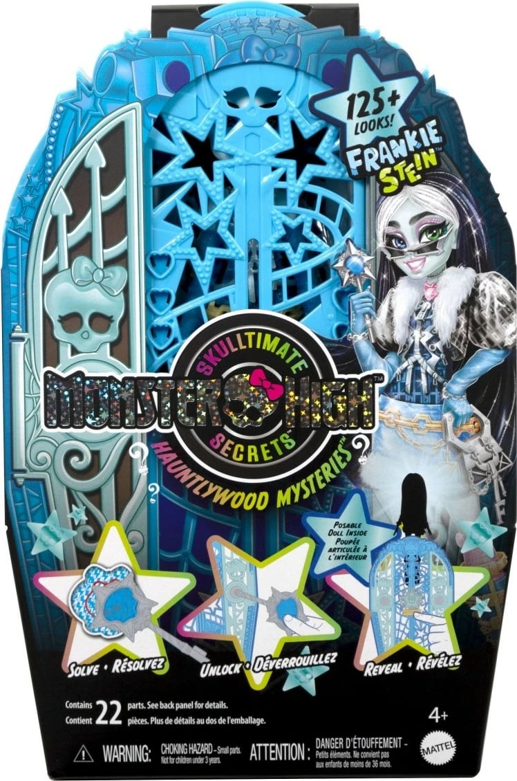 Kukull Monster High Mattel Frankie Stein Ghostly Secrets me gardërobë dhe aksesorë, shumëngjyrëshe