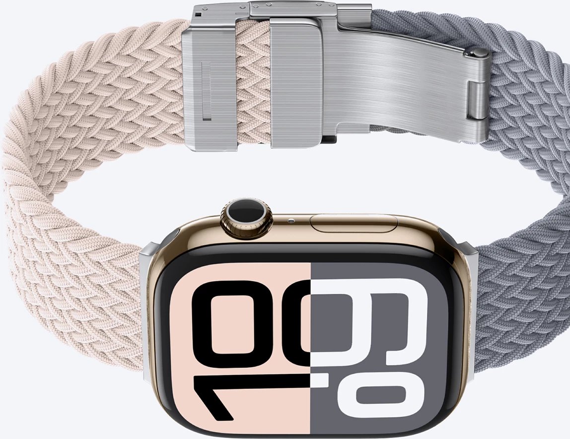 Set rripash AmazingThing Blend Band për Apple Watch 45/46/49mm, rozë-gri/rozë, 2 copë