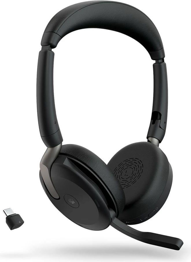 Kufje Jabra Evolve2 65 Flex, wireless, Link380c MS Stereo, karikim wireless, e zezë