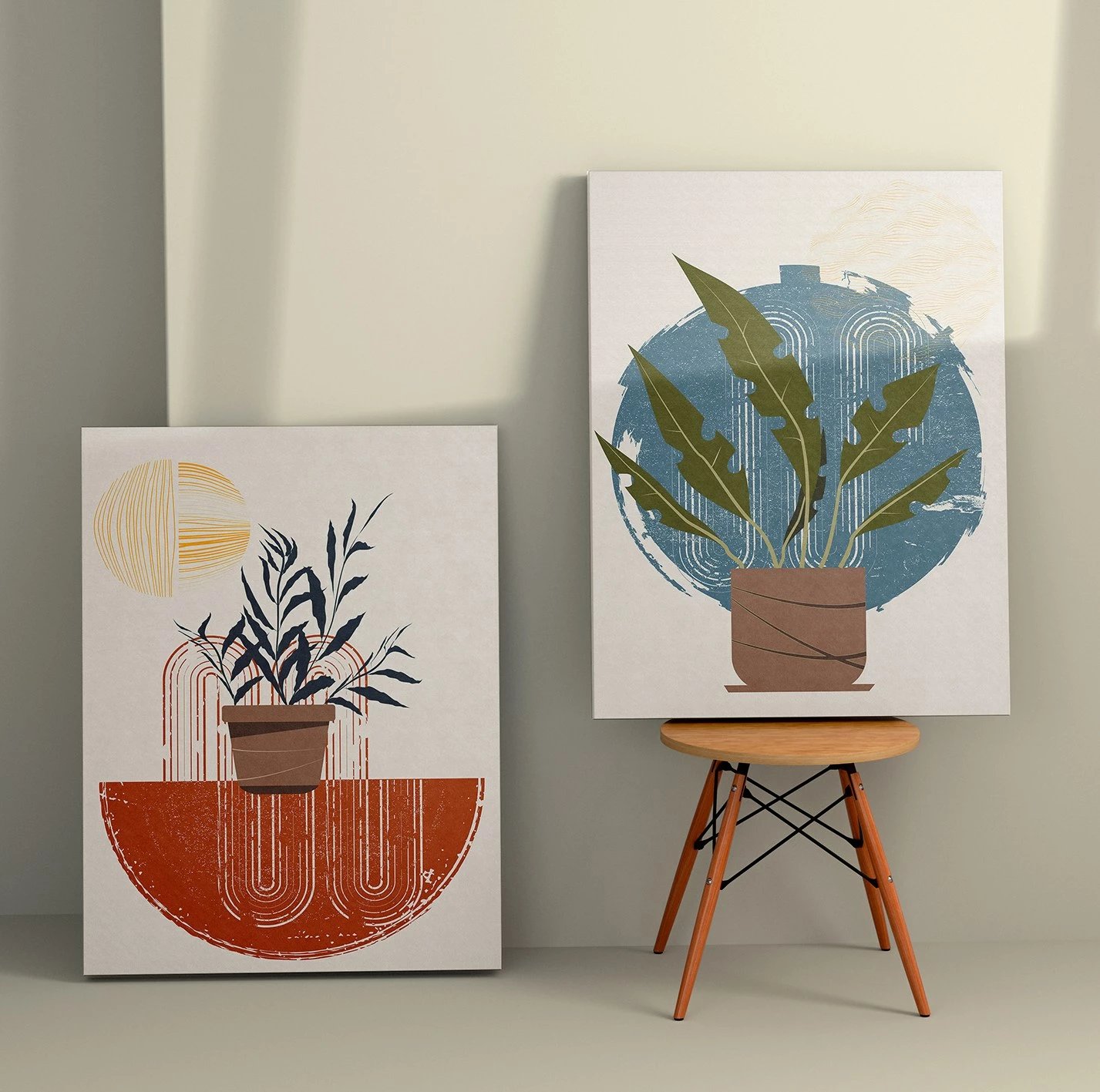 Pikturë dekorative në kanavacë (2 copë), Wallity, 2KNV4358, 50x70