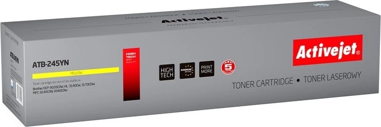 Toner zëvendësues Activejet ATB-245YN për printer Brother, i verdhë