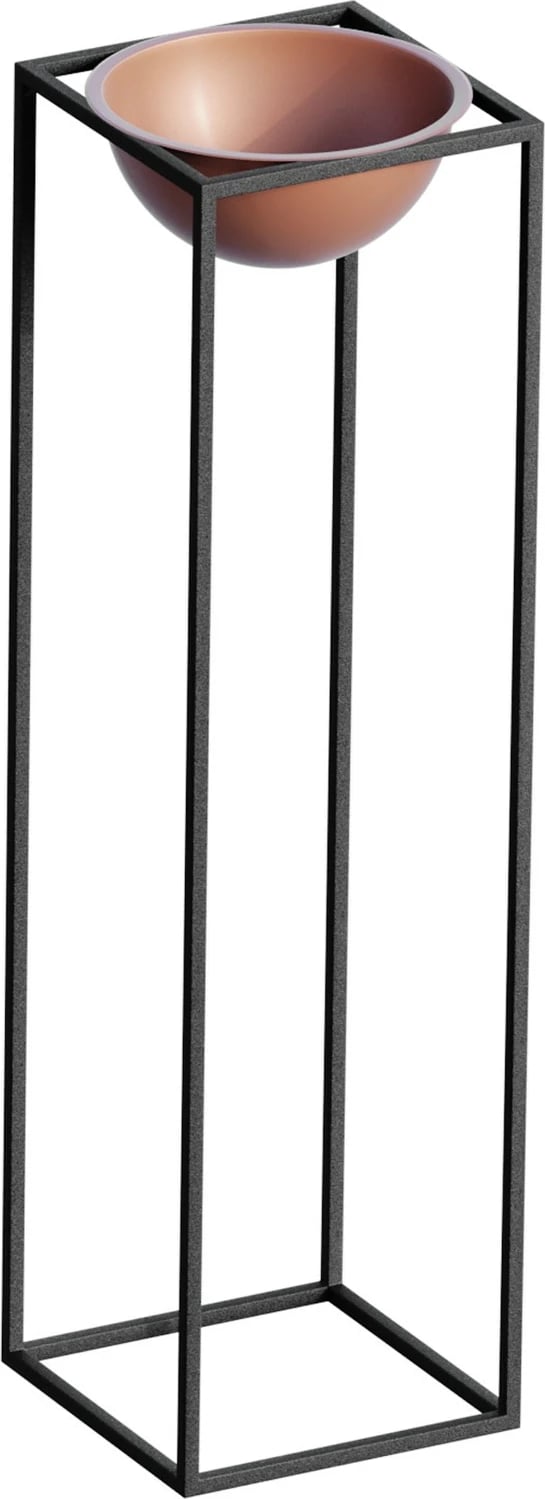 Vazo dekorative, ngjyrë e zezë dhe bakri, GED-020-B