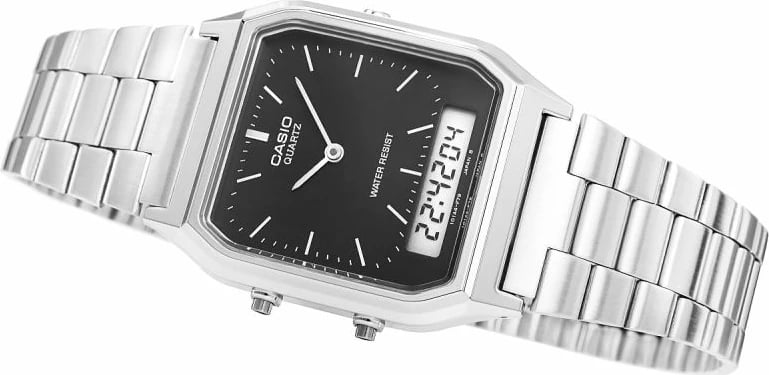 Orë dore për meshkuj Casio, argjend