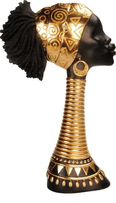 Figurë dekorative ABENI 2, polirezine, e zezë dhe ari, 19x7x33 cm Figurë dekorative ABENI 2, polirezine, e zezë dhe ari, 19x7x33 cm