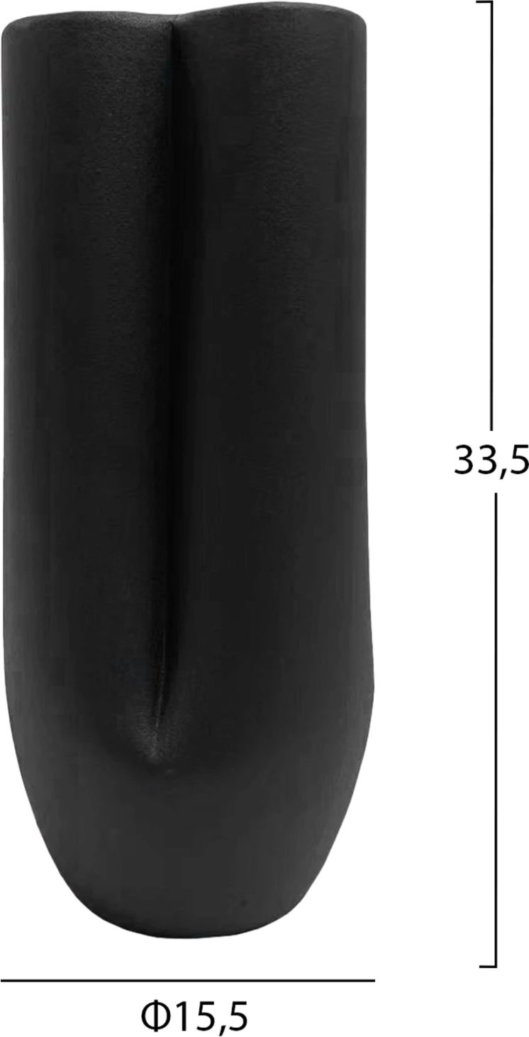 Dekor tavoline qeramike, ngjyrë e zezë mat, FH4611.02, Φ15.5x33.5H cm Dekor tavoline qeramike, ngjyrë e zezë mat, FH4611.02, Φ15.5x33.5H cm