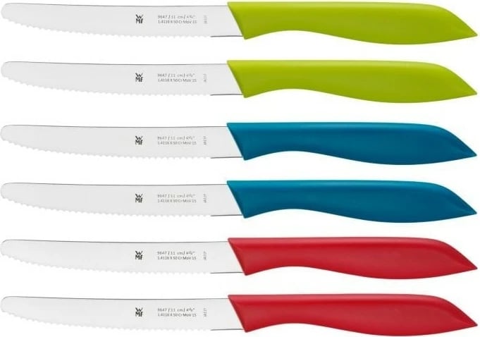 Set thika WMF 1896489990, 6 copë, doreza ngjyra të ndryshme