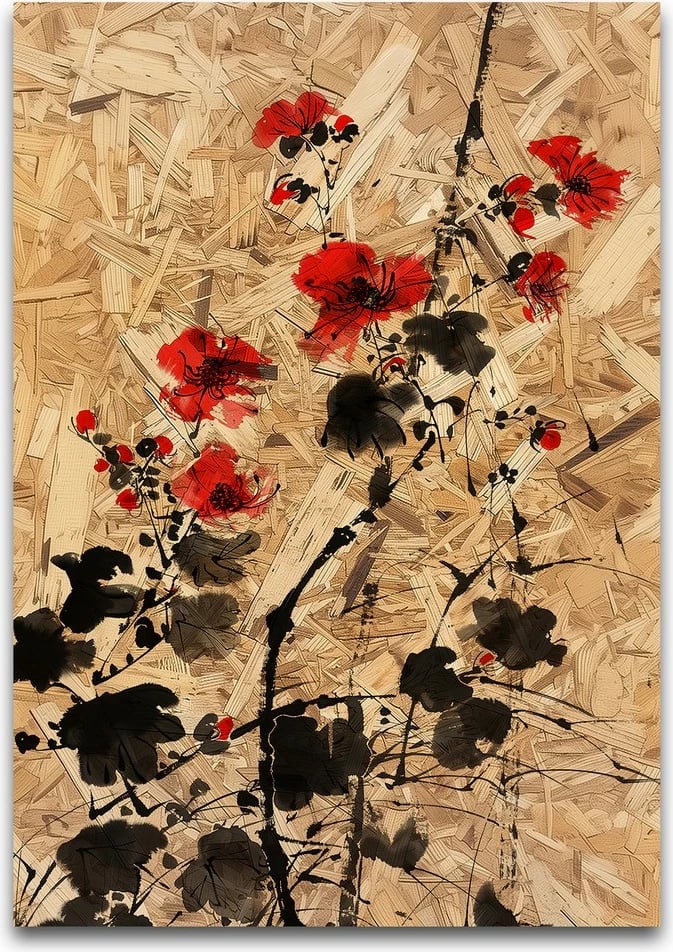 Pikturë dekorative me kornizë MDF, Wallity, Huhu318, 50x70cm