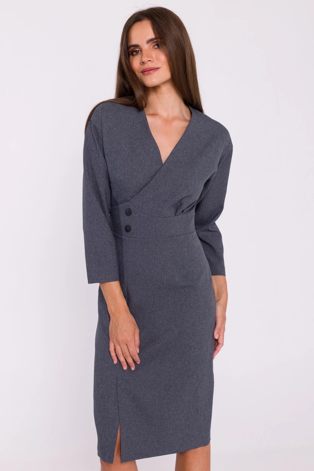 Fustan për femra Stylove model 200357, gri