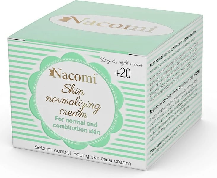 Krem për fytyrë për femra Nacomi Skin Normalizing Cream 20+ Day and Night, 50ml