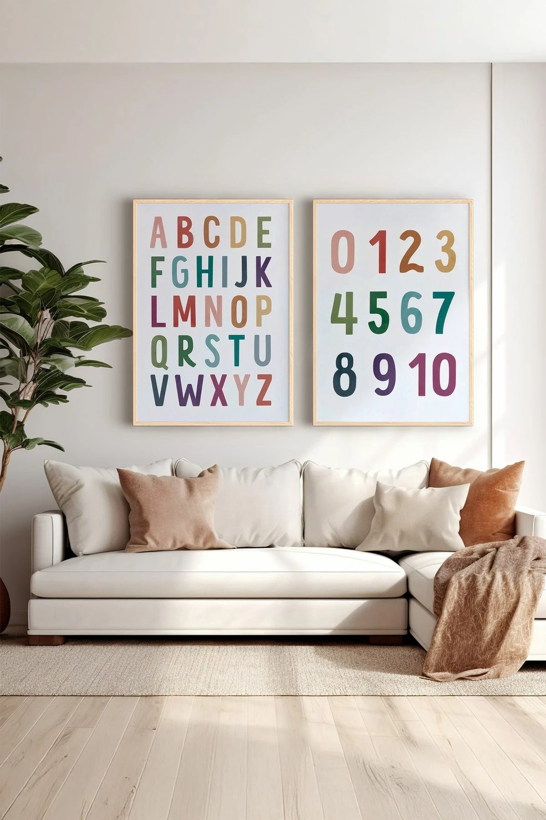 Pikturë dekorative me kornizë (2 copë), Wallity, Ersy2Lımodel43-Ahsap