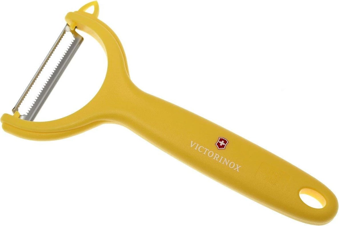 Qëruese domatesh dhe kiwi, me çelik inox  e dhëmbëzuar Victorinox, e verdhë